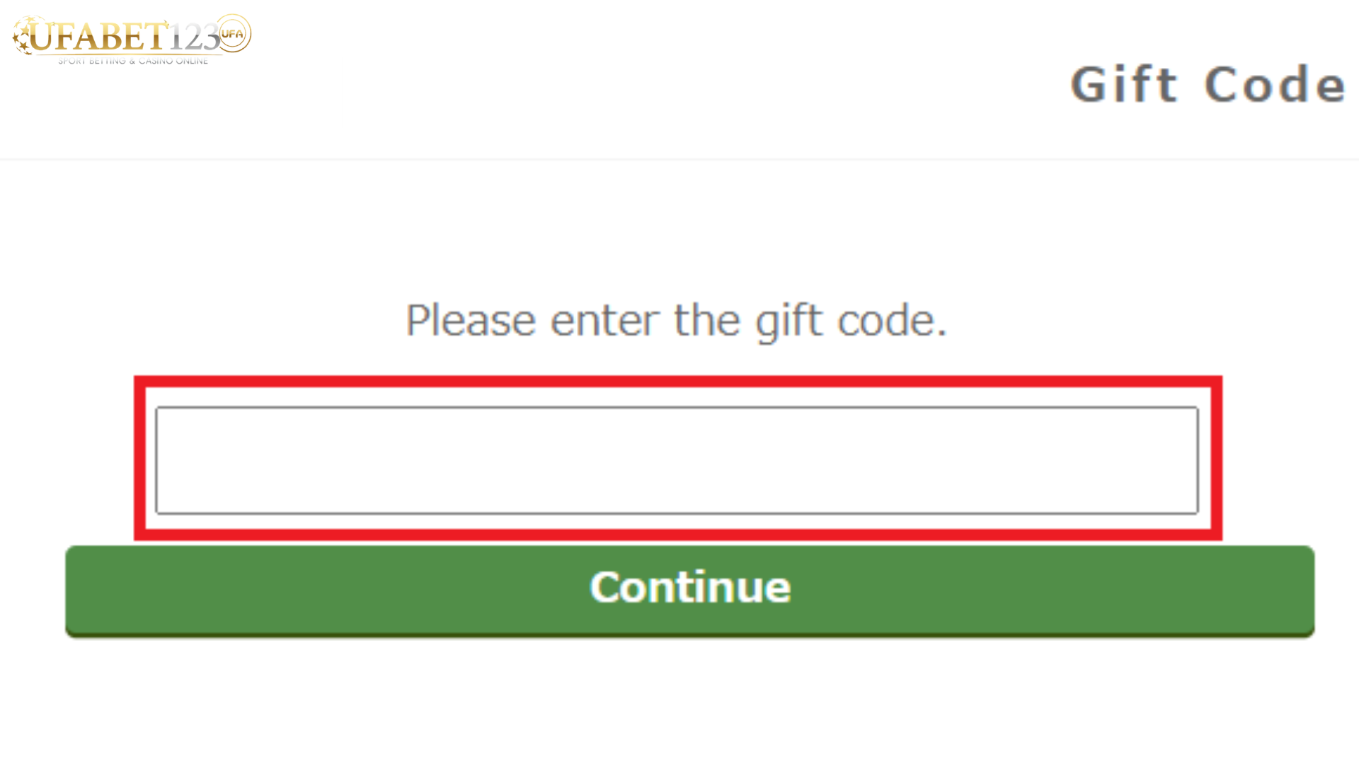 Giftcode UFABET123 1
