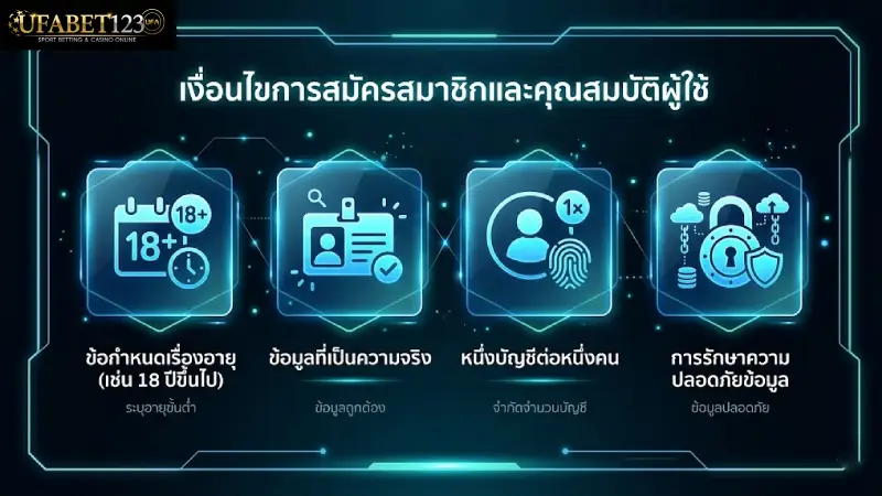เงื่อนไขการสมัครสมาชิกและคุณสมบัติของผู้ใช้งาน